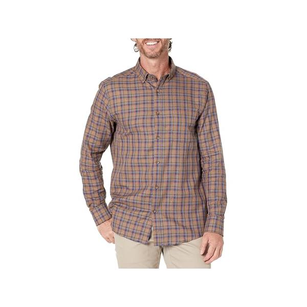 (取寄) ジョンストン&マーフィー メンズ ヘザー ウーブン シャツ Johnston & Murphy men Heather Woven Shirt Tan Box Plaid JOHNSTON&MURPHY（ジョンストンアンドマーフィー） P最大16倍1/5限定