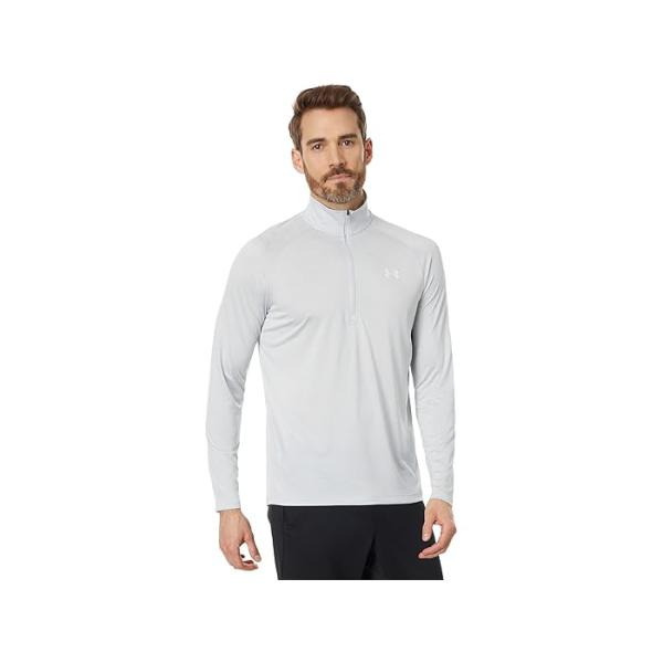 (取寄) アンダーアーマー メンズ Ua テック 1/2 ジップ Under Armour men UA Tech 1/2 Zip Halo Gray/White UNDER ARMOUR（アンダーアーマー） (取寄) メンズ Ua テック 1/2