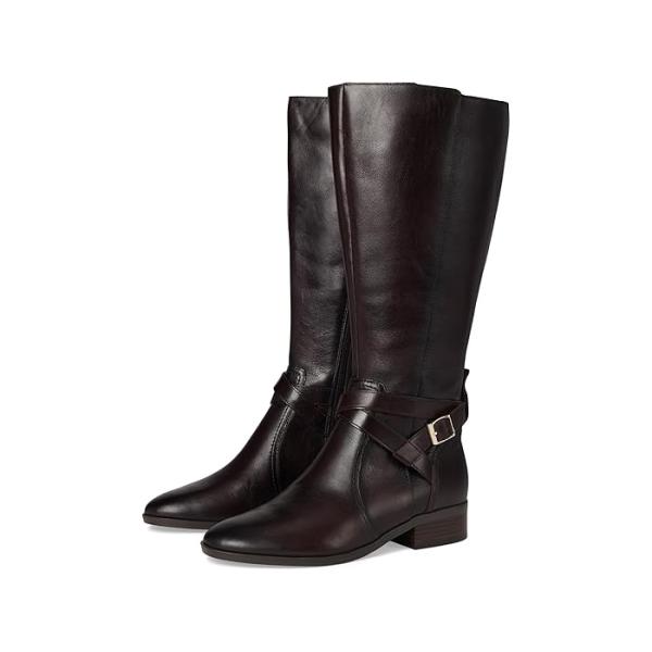 (取寄) ナチュラライザー レディース エクストラ ワイド カーフ ブーツ Naturalizer women Naturalizer Rena2 Extra Wide Calf Boots Brown Leather Naturalizer（ナチュラライザー） (取寄) レディース エクストラ