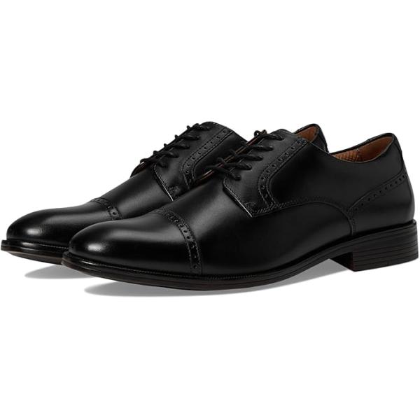 (取寄) ジョンストン&マーフィー メンズ リーブ キャップ トゥ Johnston & Murphy men Reeve Cap Toe Black JOHNSTON&MURPHY（ジョンストンアンドマーフィー） P最大17倍1/1限定