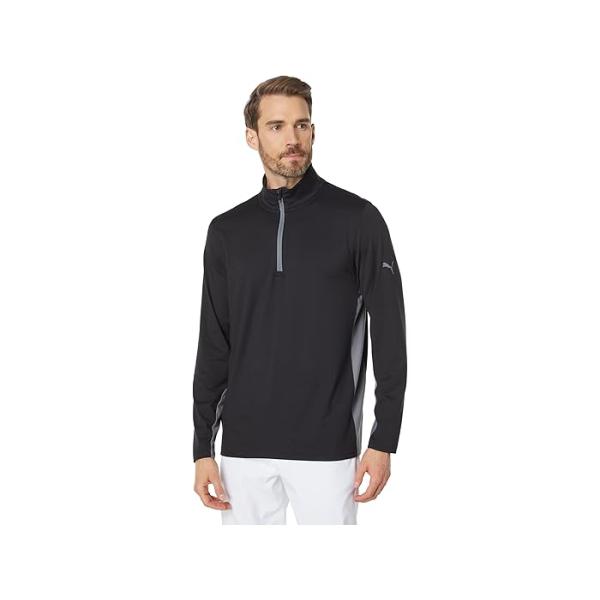 (取寄) プーマ ゴルフ メンズ ゲーマー 1/4 ジップ PUMA Golf men Gamer 1/4 Zip Puma  Black PUMA（プーマ） (取寄) ゴルフ メンズ ゲーマー 1/4 ジップ PUMA Golf
