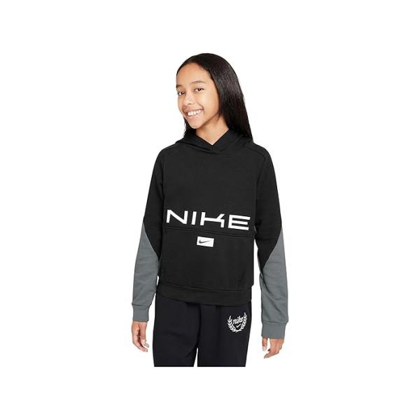 (取寄) ナイキ キッズ マルチ ドライ-フィット フリース プルオーバー ブーディ (ビッグ キッド) Nike Kids Multi Dri-fit Fleece Pullover Hoodie (Big Kid) Black/Smoke Grey NIKE（ナイキ） (取寄) キッズ マルチ ドライ-フィット フリース プル