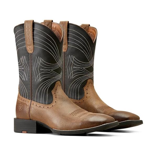 取寄) アリアット メンズ スポーツ ワイド スクエア トゥ ウェスタン