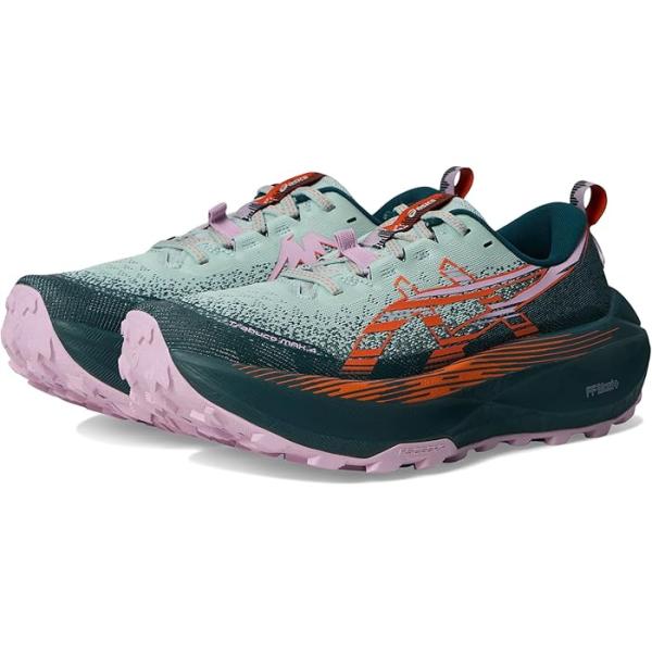 P最大12倍10/2-3限定 (取寄) アシックス レディース トラブーコ マックス 4 ASICS women Trabuco Max 4 Cold Moss/Nova Orange