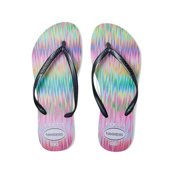 (取寄) ハワイアナス レディース スリム ブライト サンダル Havaianas women Slim Bright Sandals Black havaianas（ハワイアナス） (取寄) レディース スリム ブライト