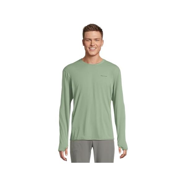 (取寄) マーモット メンズ クルー ロング スリーブ Marmot men AirExchange SolarShield Crew Long Sleeve Agate Green jetrag_cda57dcfb345f7bb