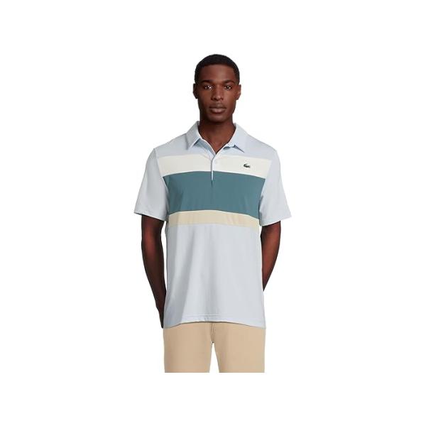 (取寄) ラコステ メンズ レギュラー フィット カラーブロック ポロ Lacoste men Regular Fit Colorblock Polo Light Blue/Dark Blue/White LACOSTE（ラコステ） P最大17倍1/1限定 (取寄) メンズ レギュラー