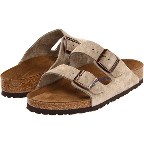 () rPVgbN A]i \tg tbgxbh - XG[h (jZbNX) Birkenstock Arizona Soft Footbed  - Suede (Unisex) Taupe Suede