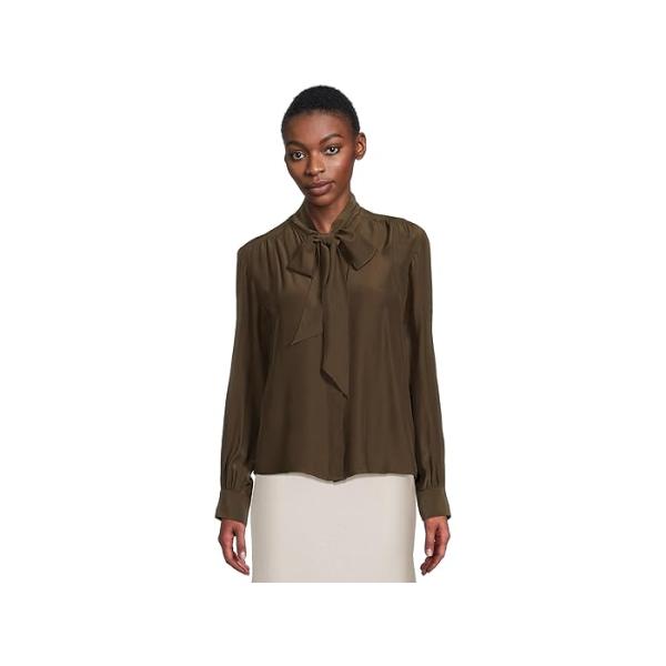 (取寄) メイドウェル レディース キンバリー タイ ネック トップ Madewell women Kimberly Tie Neck Top Dark Mocha madewell (取寄) メイドウェル レディース キンバリー タイ ネック