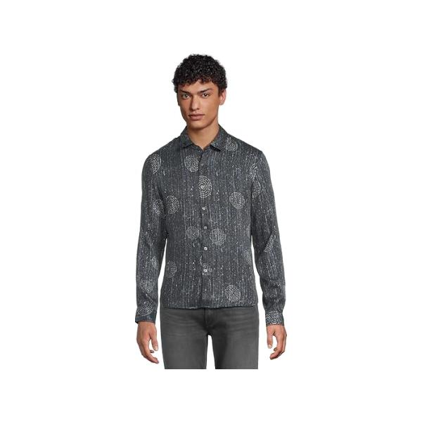 (取寄) ジョン バルベイトス メンズ ルカ シャツ John Varvatos men Luca Shirt W985S25 Lake Blue JOHN VARVATOS（ジョン ヴァルヴェイトス） P最大17倍1/1限定 (取寄