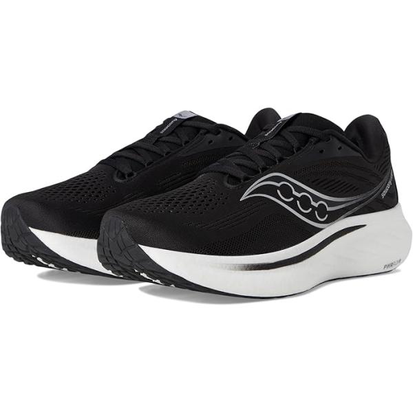 P最大21倍10/24-26限定 (取寄) サッカニー メンズ ライド 18 Saucony men Ride 18 Black/White