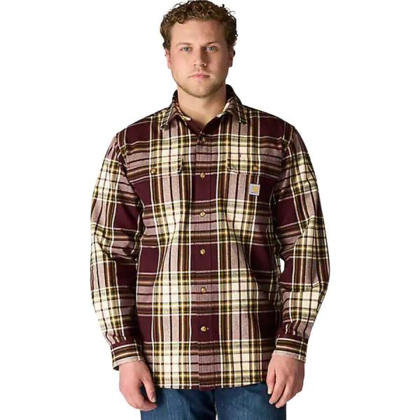 (取寄) カーハート メンズ ルーズ ヘビーウェイト フランネル Ls プレイド シャツ - メンズ Carhartt men Loose Heavyweight Flannel LS Plaid Shirt - Men's Port Carhartt（カーハート） (取寄) ルーズ ヘビーウェイト フランネル Ls