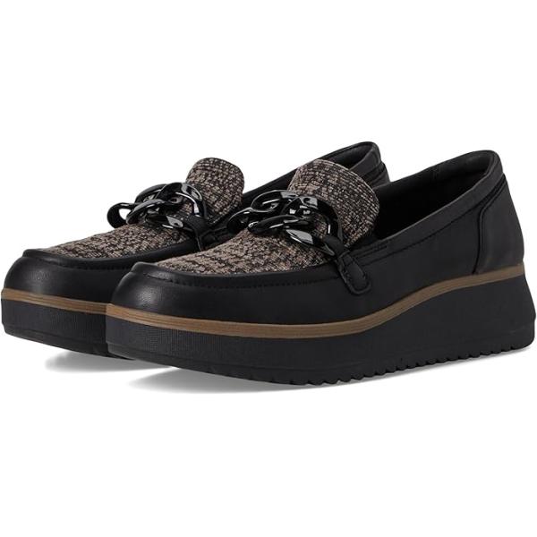 (取寄) クラークス レディース メイ Clarks women Clarks Zylah May Black Combi Textile Leather Clarks（クラークス） P最大17倍1/1限定 (取寄) シューズ レディース