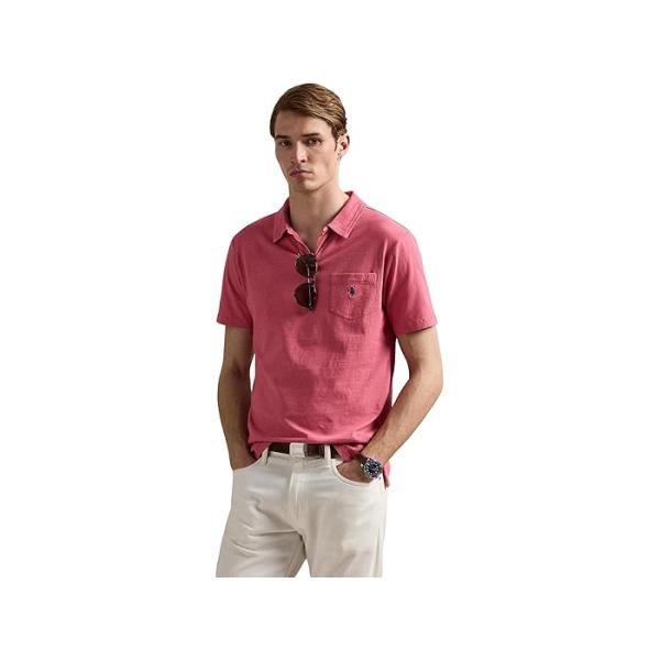 (取寄) ラルフローレン メンズ スタンダード フィット コットン-リネン ポロ シャツ Polo Ralph Lauren men Standard Fit Cotton-linen Polo Shirt Adirondack Berry POLO RALPH LAUREN（ポロ・ラルフローレン） (取寄) ラルフローレン