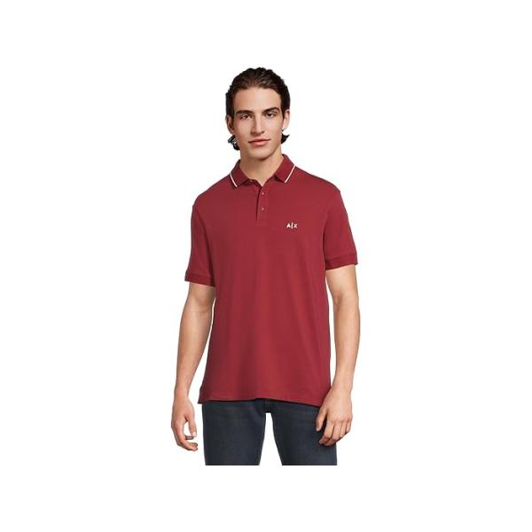 (取寄) アルマーニエクスチェンジ レディース スモール ロゴ ポロ Armani Exchange women Small Logo Polo Haute Red ARMANI EXCHANGE (取寄) アルマーニエクスチェンジ レディース