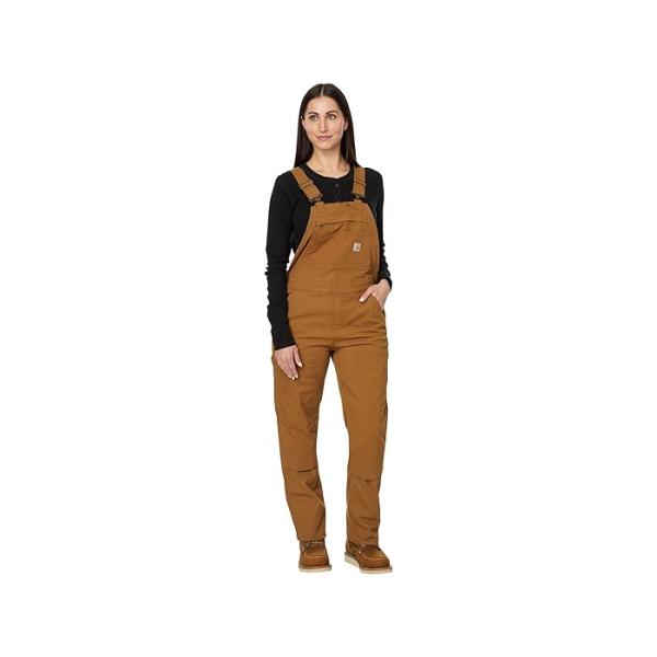 (取寄) カーハート ラギッド フレックス ルーズ フィット キャンバス ビブ オーバーオール Carhartt 106001 Rugged Flex Loose Fit Canvas Bib Overalls Sable Carhartt（カーハート） (取寄) レディース ラギッド フレックス