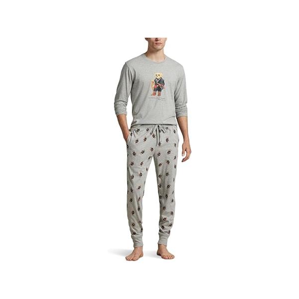 (取寄) ラルフローレン メンズ ロング スリーブ パジャマ トップ アンド ジョガーズ Polo Ralph Lauren men Long Sleeve Pajama Top and Joggers Grey POLO RALPH LAUREN（ポロ・ラルフローレン） (取寄) ラルフローレン
