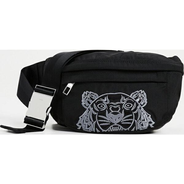 KENZO レザー ファニーパック 黒 KENZO（ケンゾー） KENZO Fanny Pack ショルダーバッグ タイガーロゴ