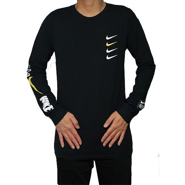 NIKE ナイキ 長袖Tシャツ メンズ ブラック マイクロブランド