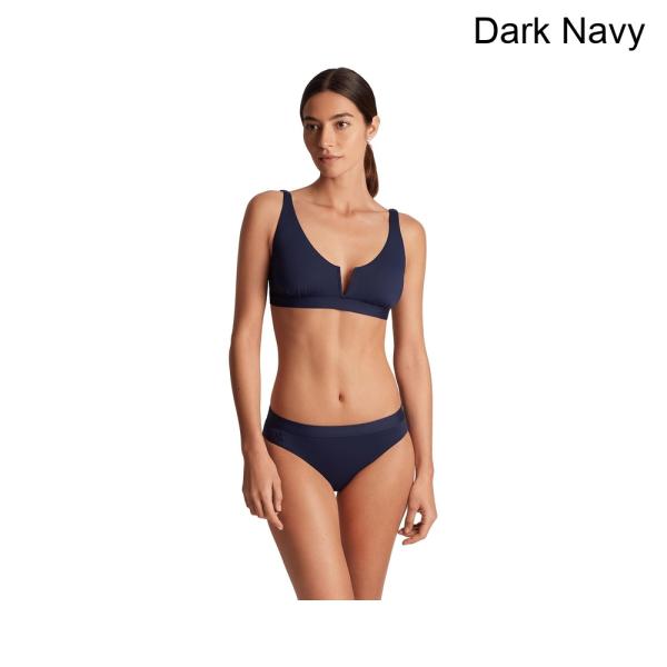 (取寄) ラルフ・ローレン ビーチクラブソリッドVワイヤーオーバーザショルダートップ lauren ralph lauren Beach Club Solid V Wire Over the Shoulder Top