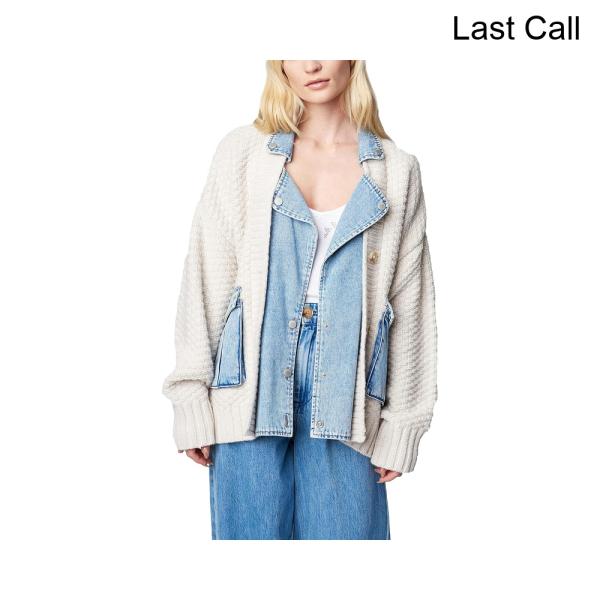 (取寄) ブランク nyc ラストコールのデニムとニットのカーディガン blank nyc Denim and Knit Cardigan in Last Call