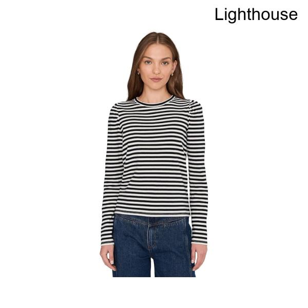 (取寄) メイドウェル イージーパフスリーブロングスリーブストライプ madewell Easy Puff Sleeve Long Sleeve Stripe