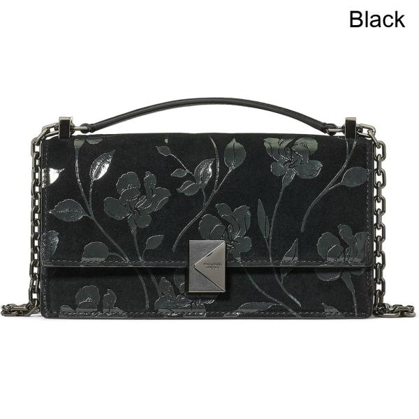(取寄) ケイト・スペード デコアップタウンブルームズプリントスエードミニフラップチェーンクロスボディ kate spade new york Deco Uptown Blooms Printed