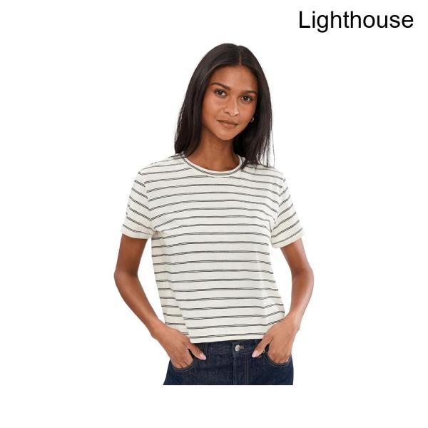(取寄) メイドウェル ベラスラブティーストライプ madewell Bella Slub Tee Stripe