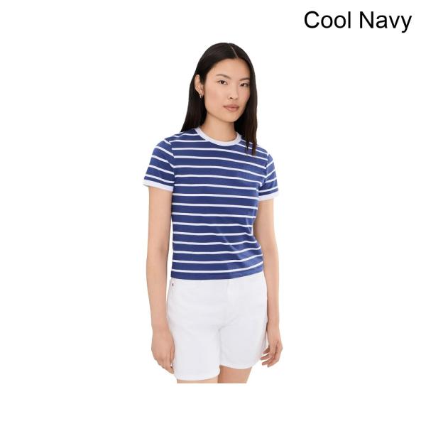 (取寄) メイドウェル ベビーティーパーフェクトクルーネックストライプ madewell Baby Tee Perfect Crew Neck in Stripe