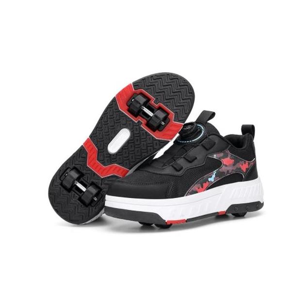 ローラーシューズ 子供用 ローラースケート ト キッズ スニーカー スポーツ 靴 子ども スニーカー 2WAY 2輪 単輪 取り外し可能発光 光る ジュニア スポーツ アウトドア 初心者 安全 スポーツ 小学生 子供用から成人まで男の子 女...