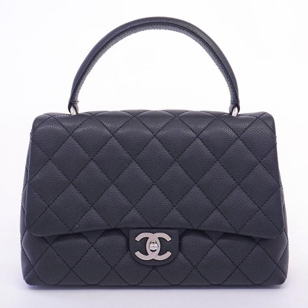CHANEL 【返品OK】【美品】シャネル トップハンドルバッグ ココ