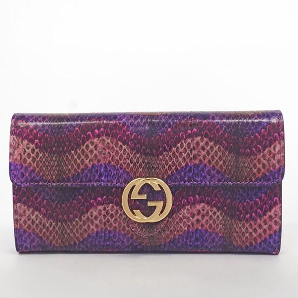 GUCCI（グッチ） 【返品OK】【美品】グッチ ロング フラップウォレット