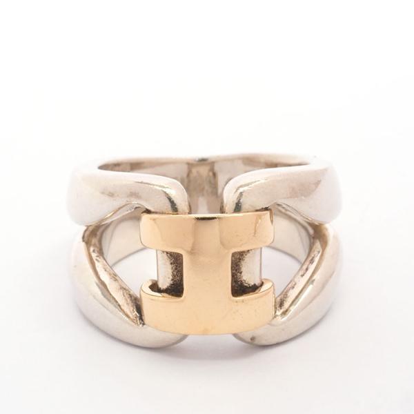 【超希少・美品】HERMES ダブルトゥルー リング コンビ K18 8号 11731130_3.jpg