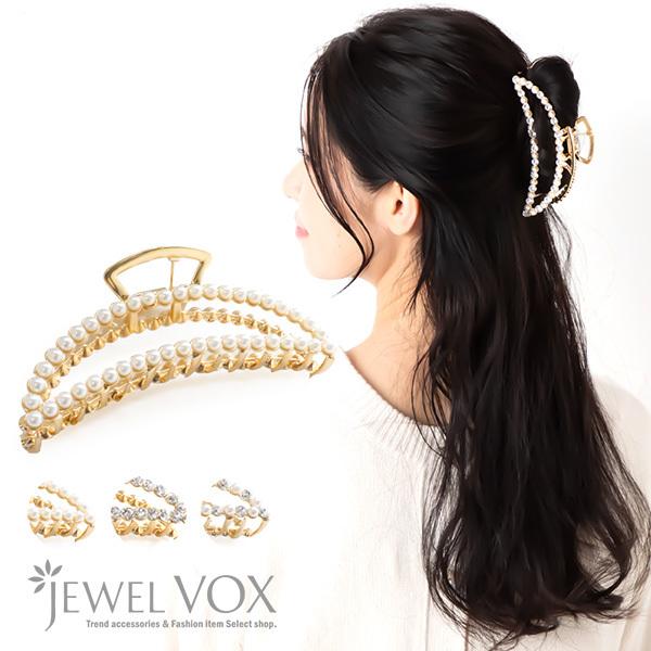 Jewel VOX ヘアクリップ ヘアアクセサリー レディース パール ストーン