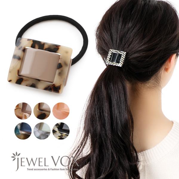 Jewel VOX ヘアゴム 大人っぽい ヘアアクセサリー レディース スクエア
