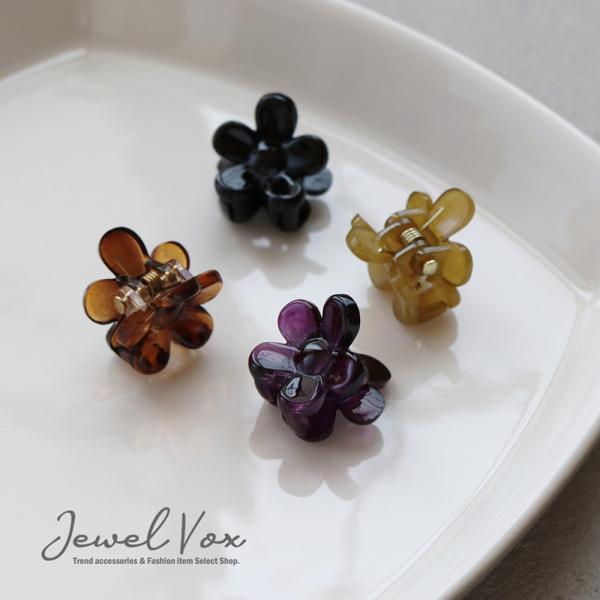 レトロPOP　vintage風　デニム＆ボンボン　ミニヘアークリップ2個セット アンティークボタン風 ミニヘアクリップ 2個セット ヘアピン