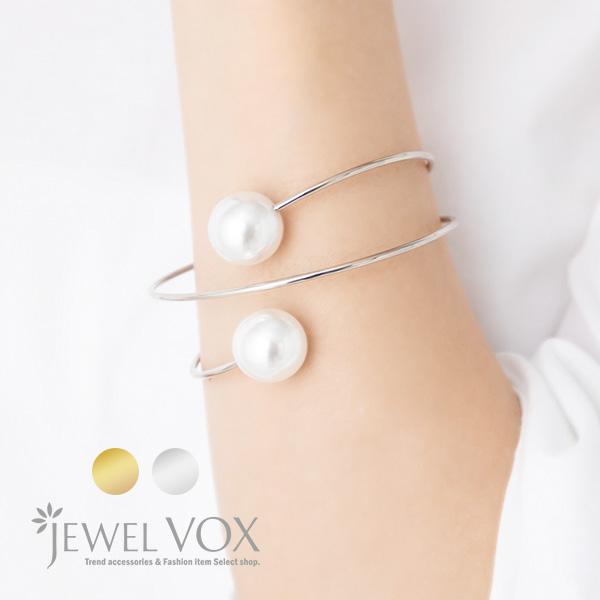 ブレスレット バングル 幅広 ワイド メタル 金属アレルギー対応 パール ニッケルフリー 大ぶり D Mkb 9408 Jewel Vox ジュエルボックス 通販 Yahoo ショッピング