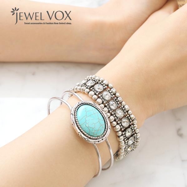 【色味が可愛い❣️】バンブルビーブレスレット°・*:.。 Jewel VOX ブレスレット レディース ビジューストーン 幅広 テグス