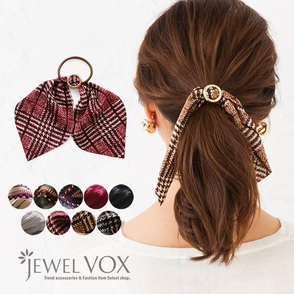ヘアゴム レディース リボン ベロア チェック グレンチェック ネイティブ ゴールド 金具 リング おしゃれ 髪飾り F Mkk 7751 Jewel Vox ジュエルボックス 通販 Yahoo ショッピング