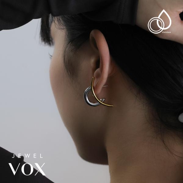 Jewel VOX ピアス ステンレス製 金属アレルギー レディース フープ