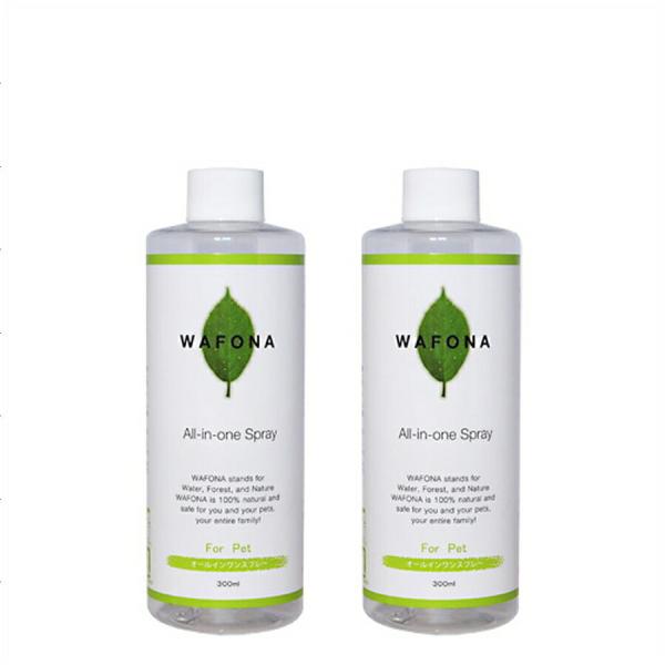 【WAFONA】オールインワンスプレー　付け替えボトル300ml　2本セット　犬用品　小型犬　中型犬　お手入れ　保湿　スキンケア　爆買