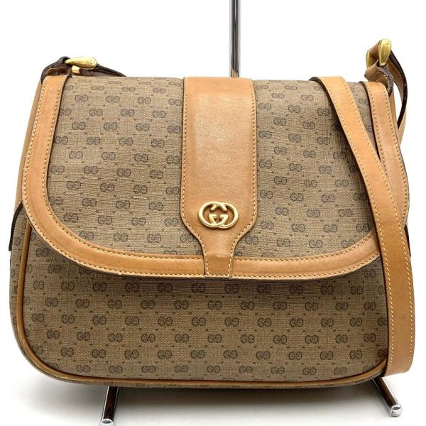 GUCCI グッチ 001 101 ショルダーバッグ マイクロGG PVC レザー