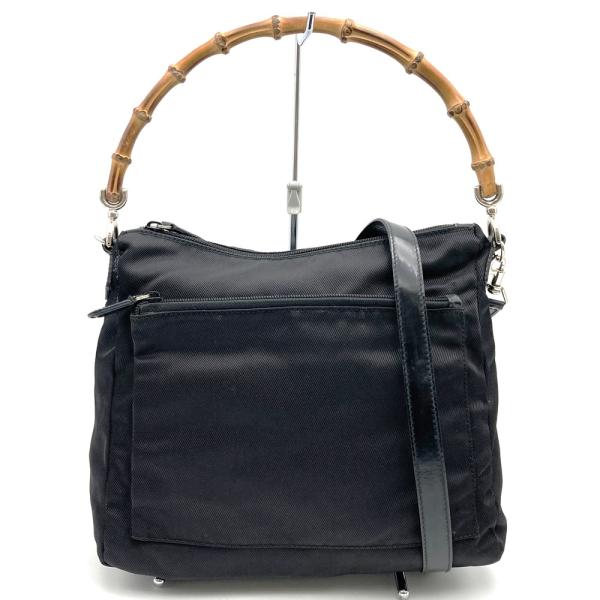 オールドグッチ　2way レザーバッグ GUCCI オールドグッチ バンブーレザーバッグ 2wayショルダー付き