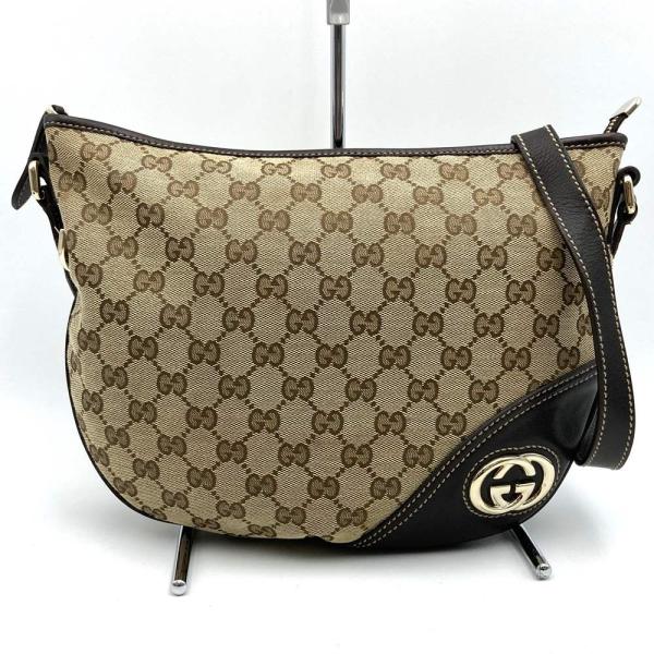yws様 GUCCI グッチ 169998 ショルダーバッグ GGキャンバス レザー