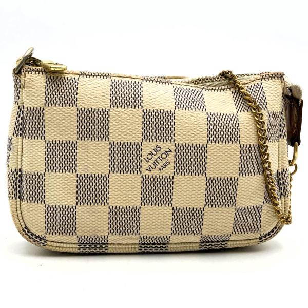 美品 ルイヴィトン ダミエアズール ミニポシェットアクセソワール N58010 LOUIS VUITTON（ルイ・ヴィトン） ミニ ポシェット アクセソワール