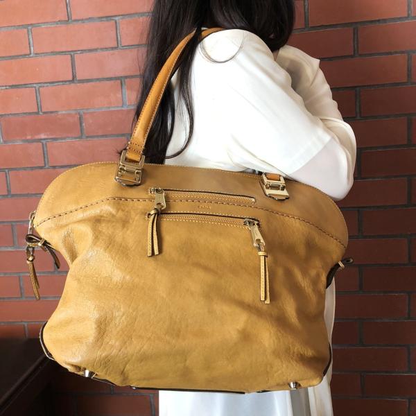 Chloe クロエ アンジー ショルダーバッグ ハンドバッグ ブラウン