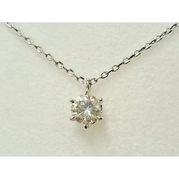 1粒ダイヤ 0.373ct I SI2 FAIR PT製 ダイヤモンドペンダント 