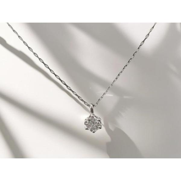 1粒ダイヤ 0.098ct F SI2 GOOD PT製 ダイヤモンド ペンダント 