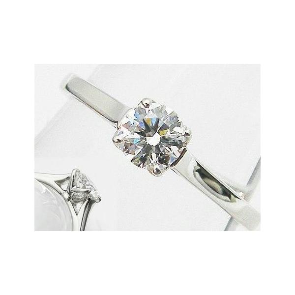 1粒ダイヤ 0.334ct D VVS1 3EX H&C PT900製 ダイヤモンドリング 