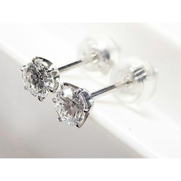 0.147ct ＆ 0.127ct， E SI1 GOOD PT900製 各1粒 ダイヤモンドピアス 